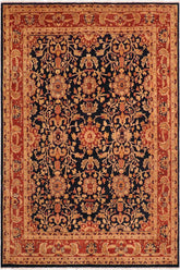 handmade Traditional Kafkaz Blue Rust Hand Knotted RECTANGLE 100% WOOL area rug 8 x 10